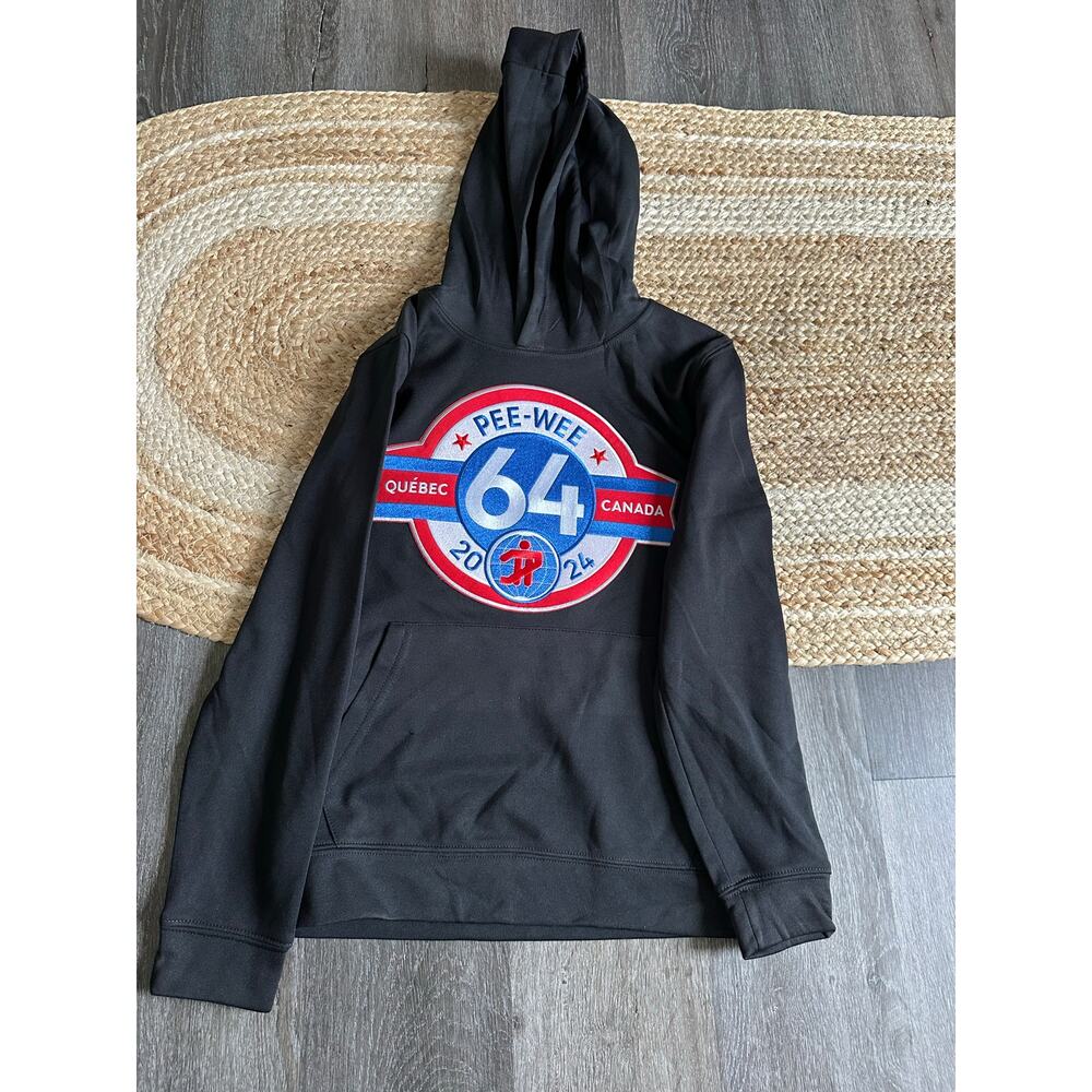 BLANK ACTIVEWEAR Kids' Pee-Wee Quebec Canada 2024 Hoodie Size M In Black